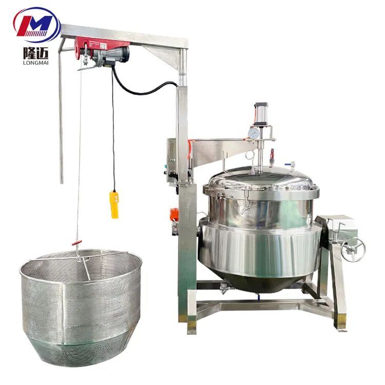 automatic industrial high pressure mutton lamb bone broth soup gravy corn soy kidney beans chickpeas cooking kettle machine