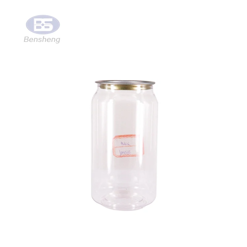 Hot Sale Proper Price PET Plastic Empty Soft Drinks Beer Bottle Beverag Can For Juice Plastic Transparent Aluminium Pop Cans