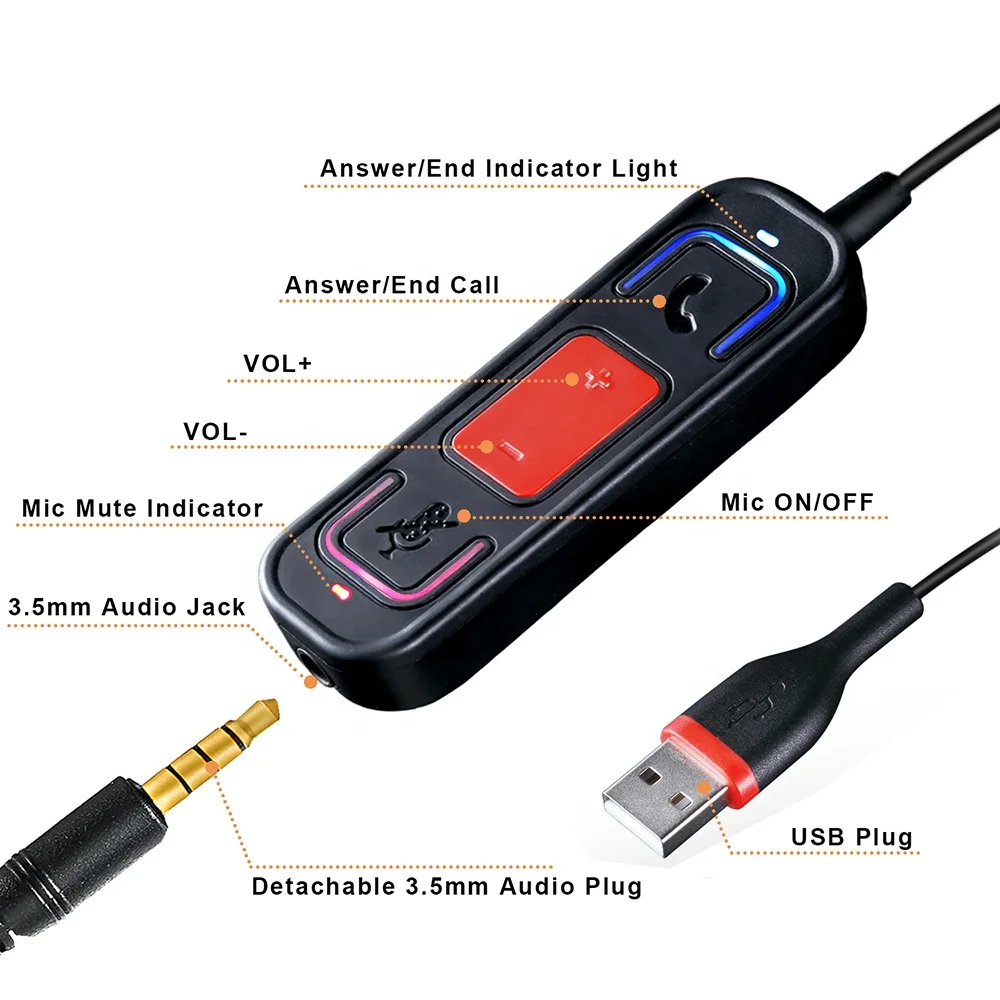  Высокое качество бинауральная USB 3 5 мм телефонная