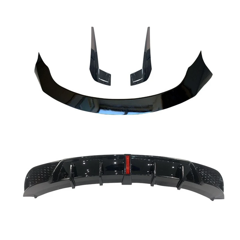 Wing Spoiler With Led Carbon Fiber Car Rear Roof Spoiler Lights Led Rear Spoiler For Sedan Hatch Back