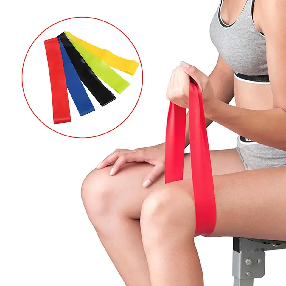 Custom Logo Elastic Rubber Loop Bands set For Yoga Fitness elastic Gym Workout Exercise Latex Hip resistance bands set Suit