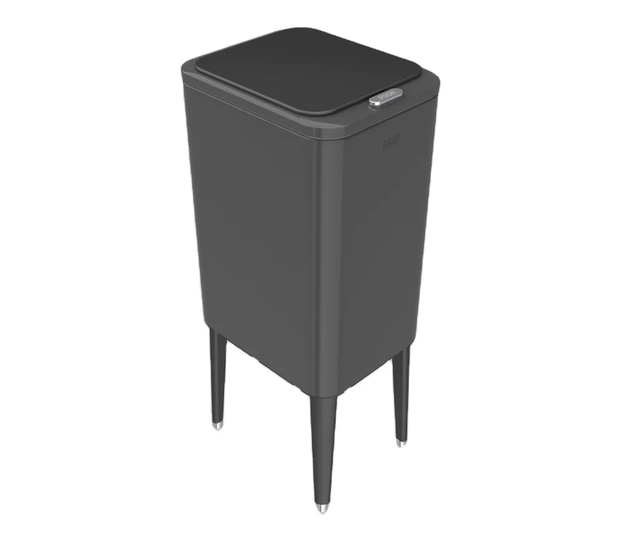 Modern 6/9/12 Liter Stainless Steel Rectangular Waste basket Dog Proof sealing with Press Type Lid
