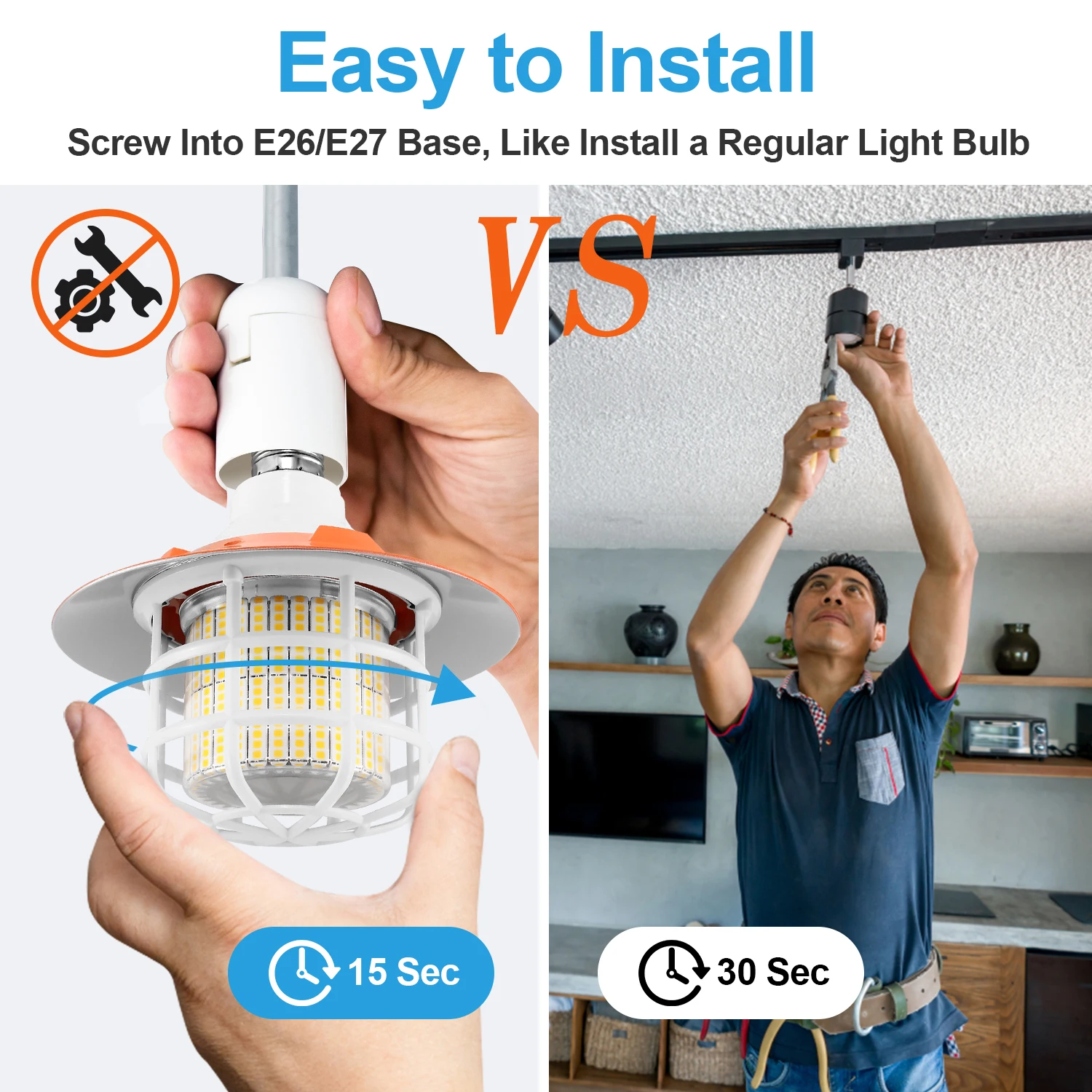 Double Waterproof  IP65 LED 30W Explosion-Proof Camping Light,  Construction Site Work Use Outdoor and Indoor