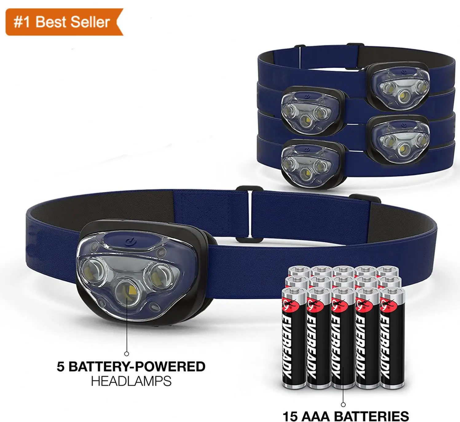 Istaride IPX4 Water Resistant Bright and Durable Head Lights for Camping Hiking Emergency Power LED Headlamps