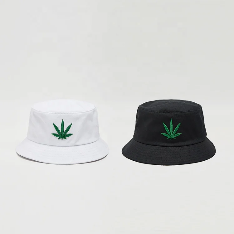 Famous brand designer cotton sun protection custom embroidered weed bucket hat