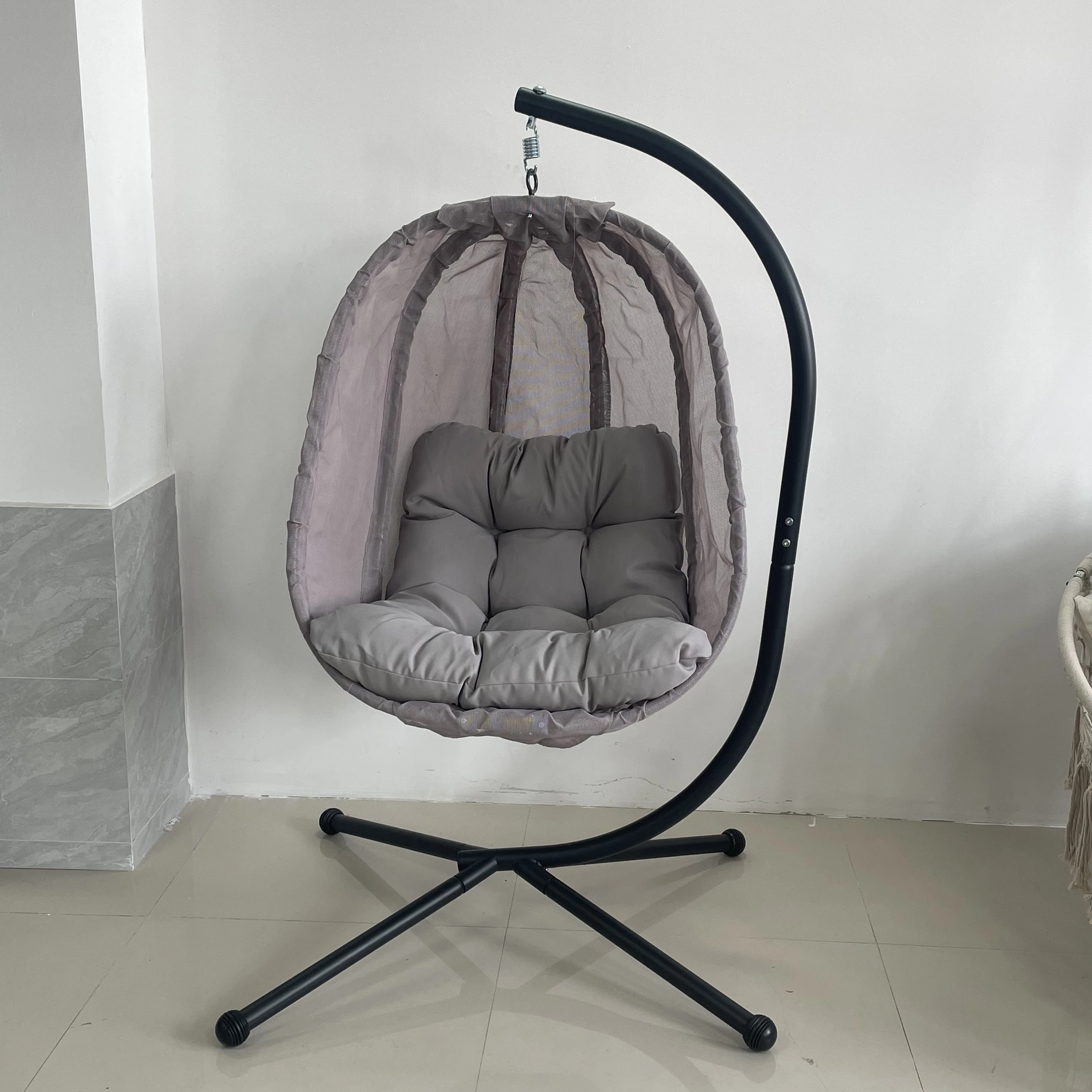 DAIJIA Comfortable  teslin KD folder carton packagers Relaxing Hanging Swing  Garden Chair