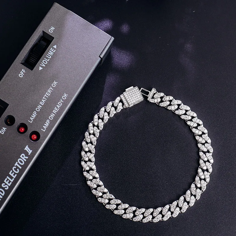 Cheapest Price Hip Hop 925 Sterling Silver 2mm 3mm 4mm 5mm 6.5mm VVS Silica Diamond Necklace Silica Tennis Chain