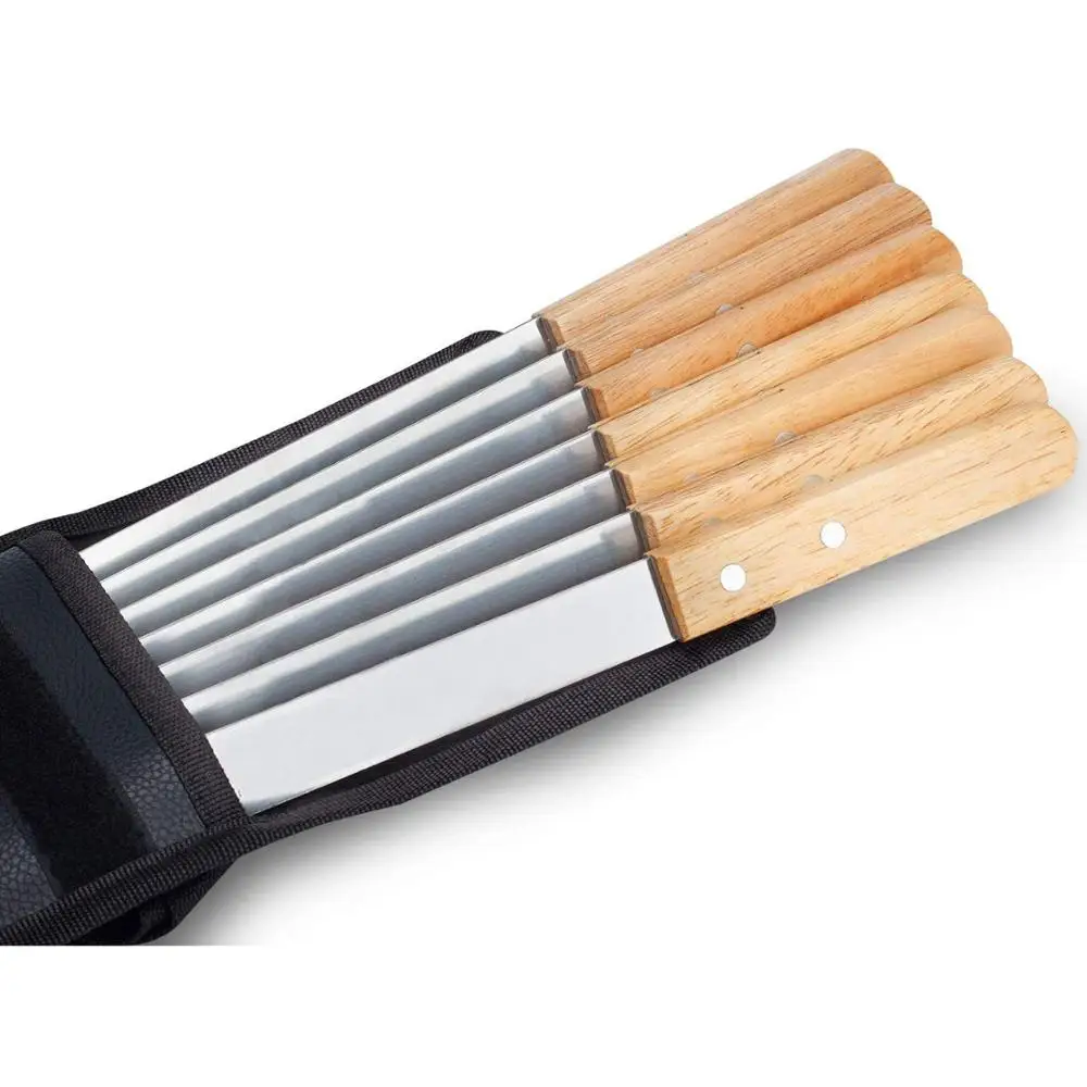 Stainless Steel Grilling Skewers Tools Set Barbecue Grill Tool Utensils BBQ Skewer for Koobideh/Persian/Armenian/Turkish Style