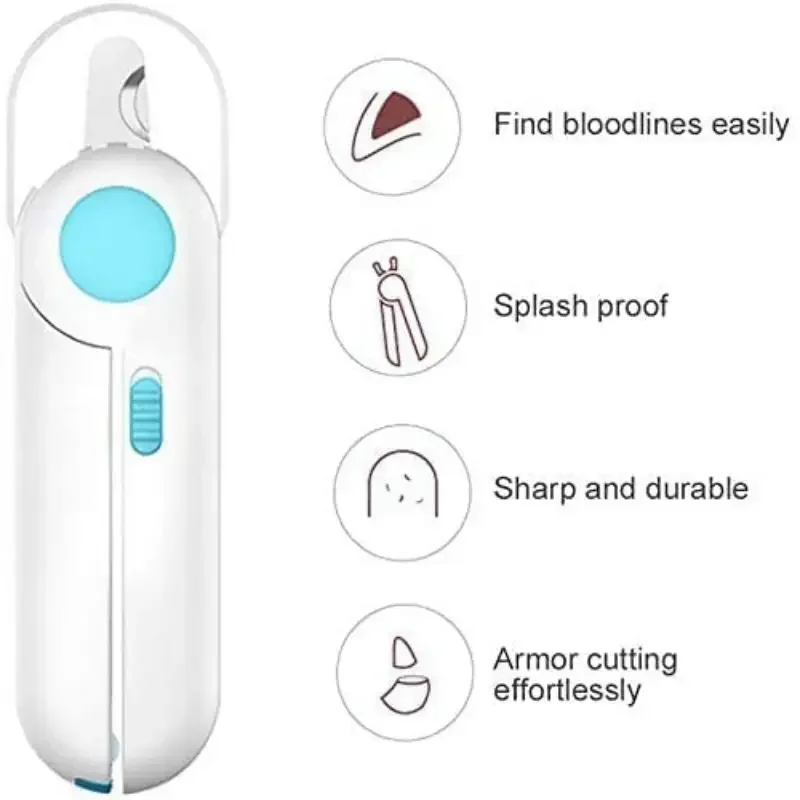 Cat Accessories Factory Products New Trend Petshop Boutique Best Selling Professional Pet Dog Cat Nail Trimmer Clippers with LED