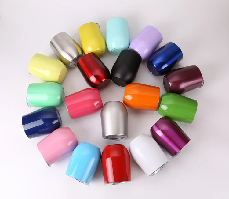 Hot Selling Custom 12oz Double Wall Insulated Vacuum 18/8 Stainless Steel Wine Tumbler with Lids Christmas unicorn Cup