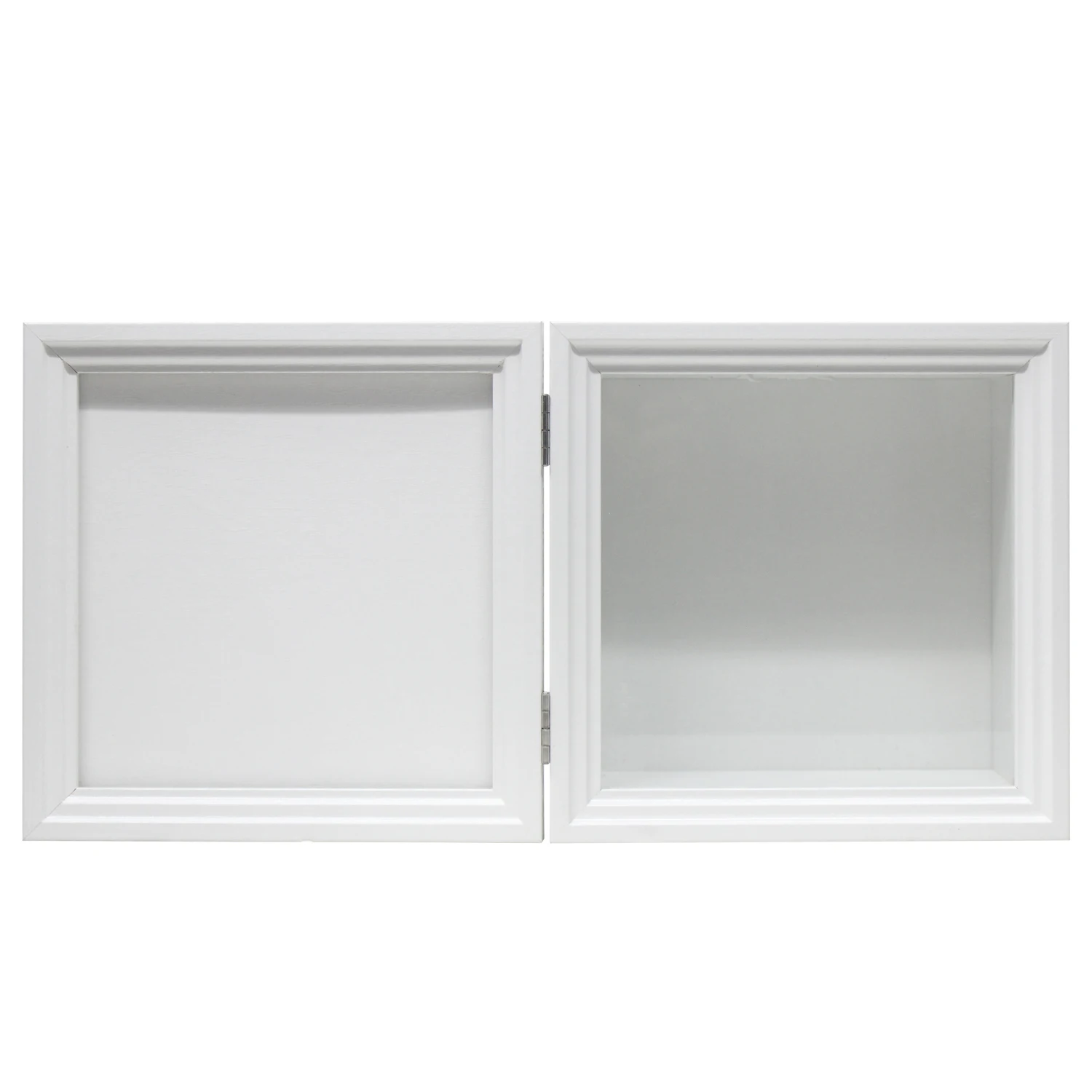 High Quality White 3d Flower shadow Box Double Hinged Preserved Flowers Frame Front Opening Door Dry Flowers Shadow Box Frame