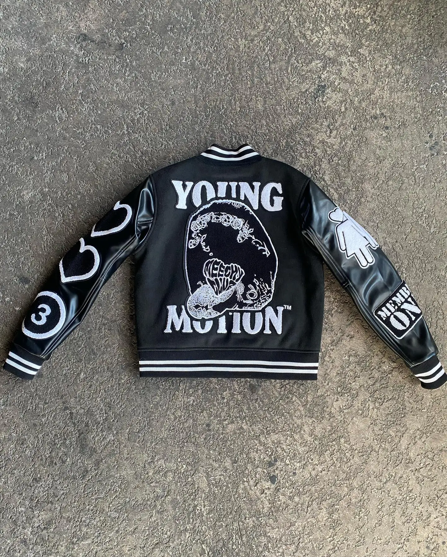 OEM Custom Winter Letter men Varsity Jacket Vintage University Chenille Leather Sleeve Patches Logo Embroid Jackets for Men