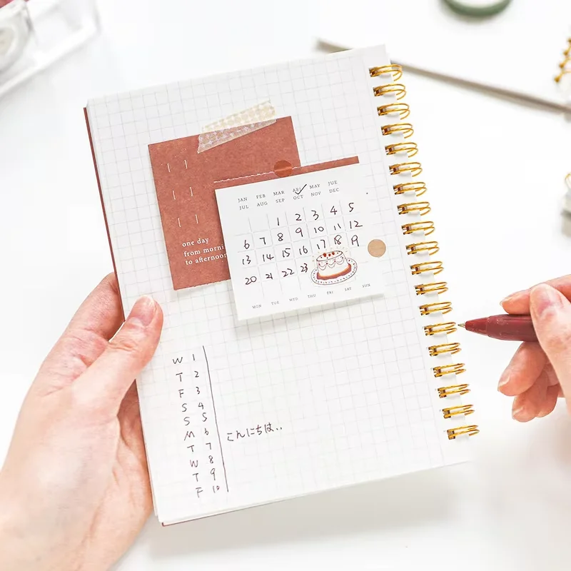 Wholesale custom a5 spiral notebook logo brand cheap price kraft paper custom school notebooks for student