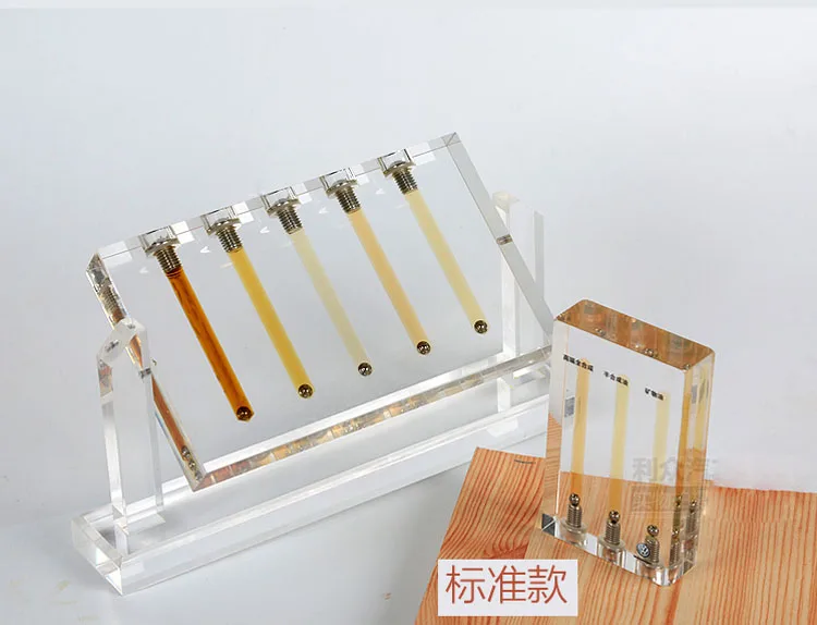 custom car oil comparison display stand Acrylic Transmission Oil Viscometer Demonstration Stand