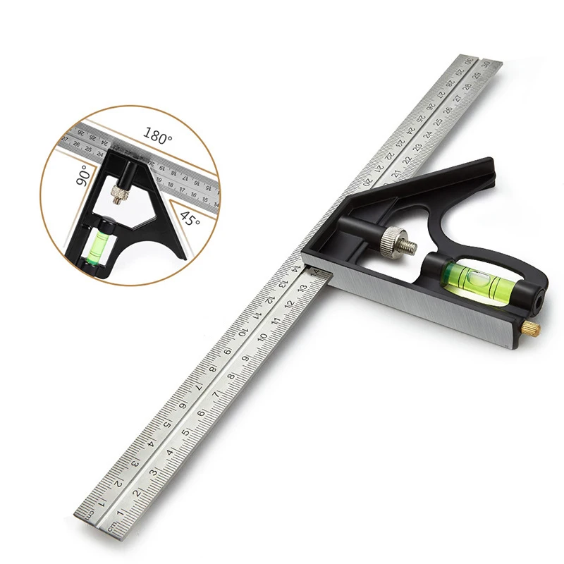 Measuring Tools Combination Square Adjustable Angle Ruler Degree Tool