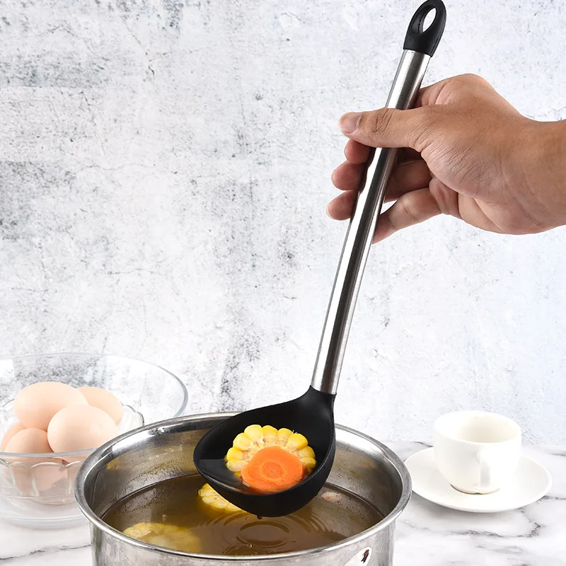 Amazon best selling products 2019 in usa cooking tools stainless steel silicone kitchen utensil set 10pcs with holder gift box