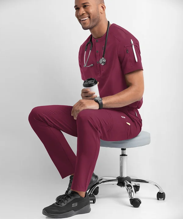 Wholesale Zipper Placket Multi Pocket Movement Style Nurse Uniform Medic Scrub Stretch Fashionable Uniform