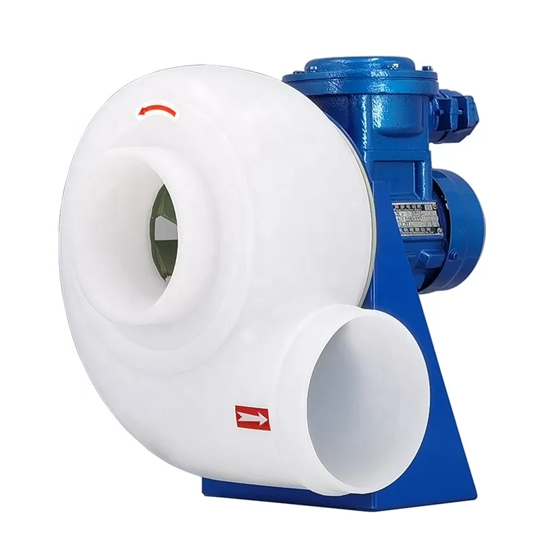 MPCF-160-B2T-EX Plastic PP chemical anti-corrosive centrifugal fan with explosion proof motor