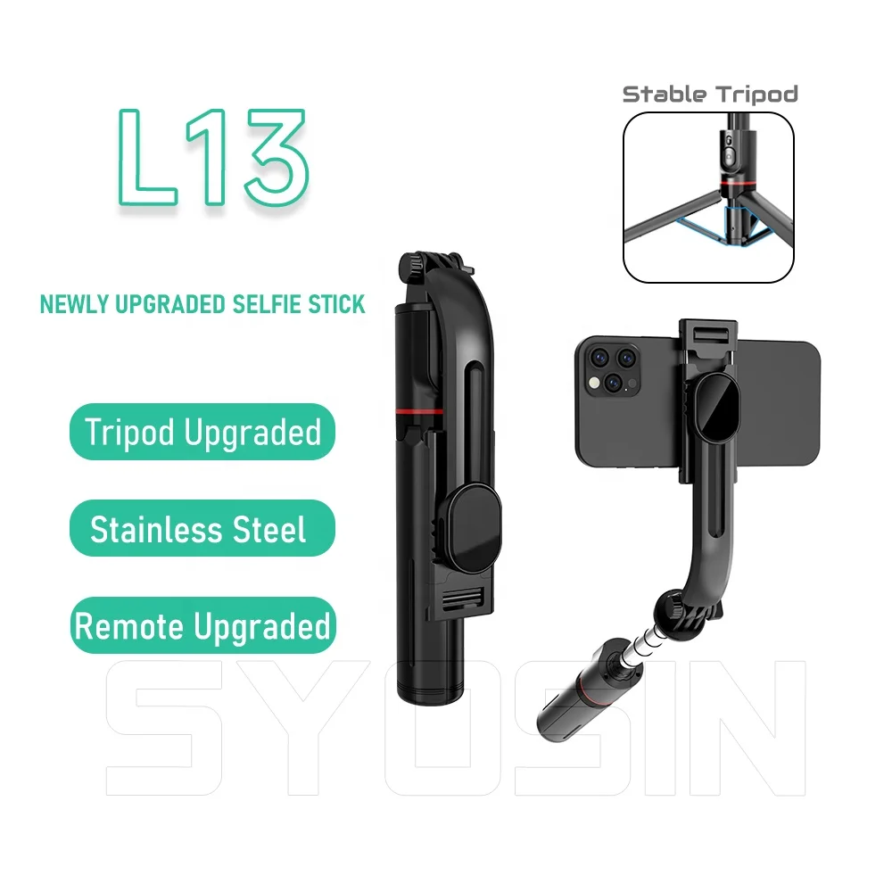 SYOSIN 2022 Multi-Function Wireless L13 Selfie Stick Tripod with Remote Portable Lightweight Handheld 6 in 1 Selfie Stick 1130mm