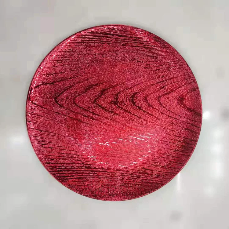 table decorative13inch plastic gold charger plate