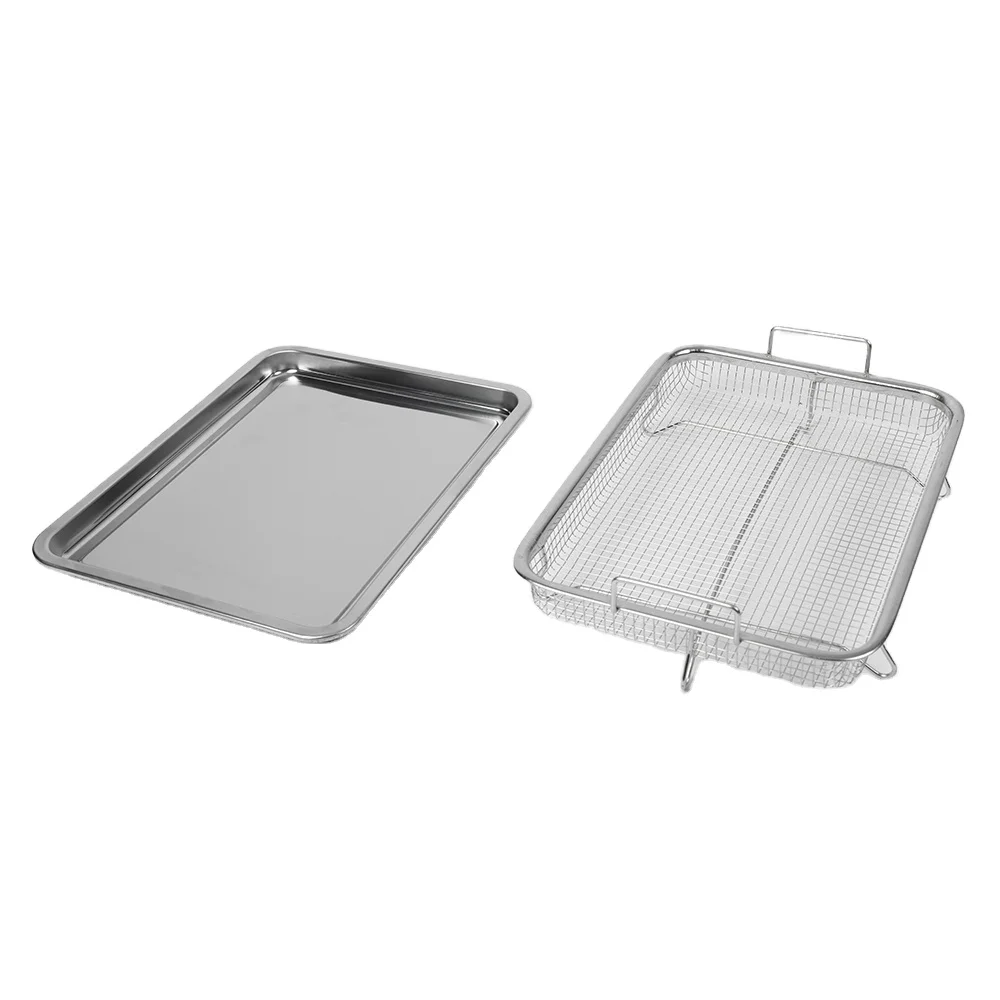 Smartpan Storage Wire Mesh Basket Set 2 PCs Stainless Steel Organization Fruit Vegetable Storage Pan