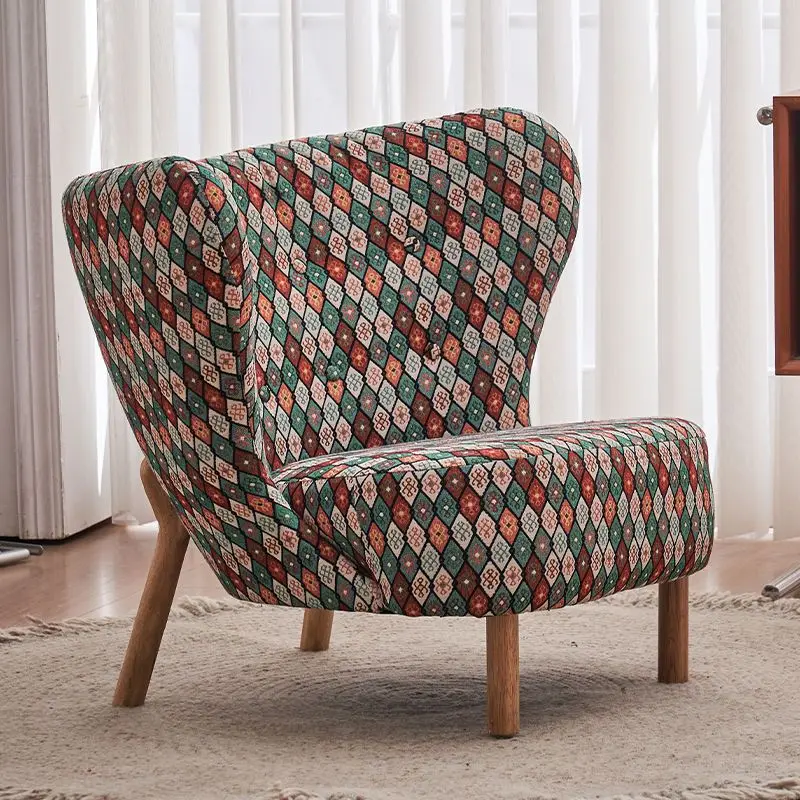 Modern Hotel Furniture Fabric Sofa Chair Casual Middle White Lamb Wool Living Room Upholstered Sofas Chair
