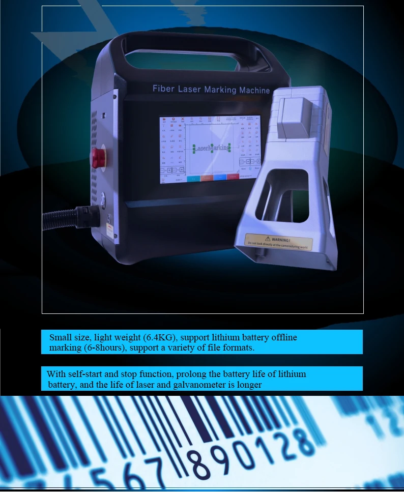 Portable Laser Engraving Machines Handheld Portable Mini Fiber Laser Marking Machine 20w 30W 50W Laser Marking Machine for Metal