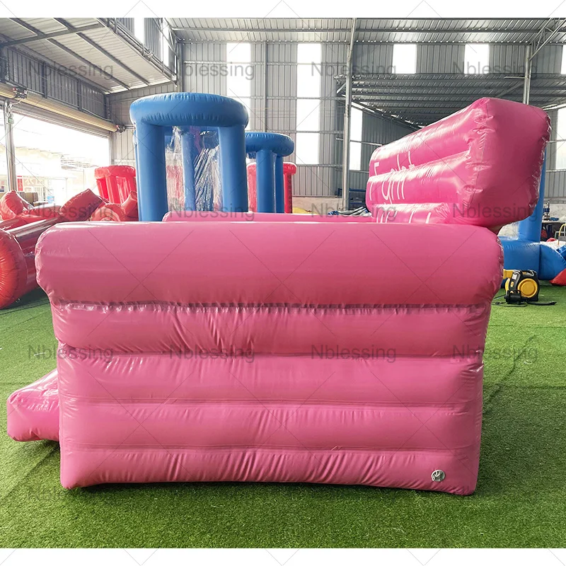 Wholesale outdoor adult kids Pvc inflatable sofa game portable double seat air inflatable game pink sofa