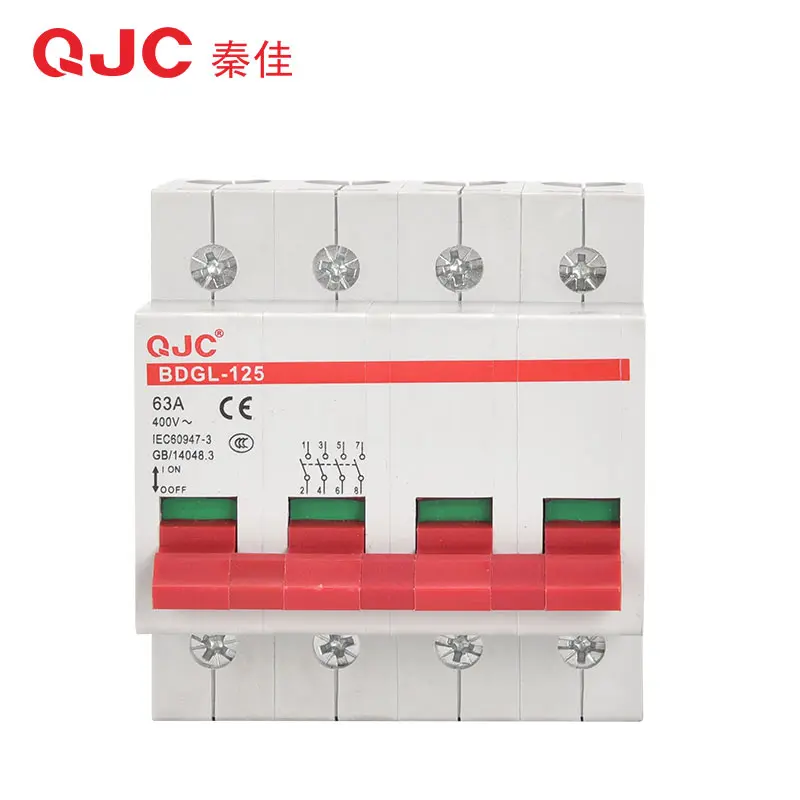  QJC BDGL-125 Din Rail 2 Poles isolation Circuit Breaker dc
