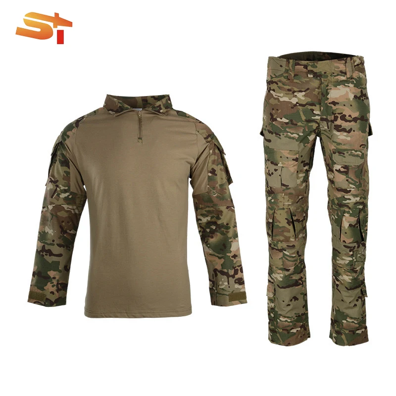 4-Piece Camouflaged Duck Boys Pattern Telephone Tactical Dress Stretch Jungle Bdu Djinn Set Sublimated Safety Clothing Uniform