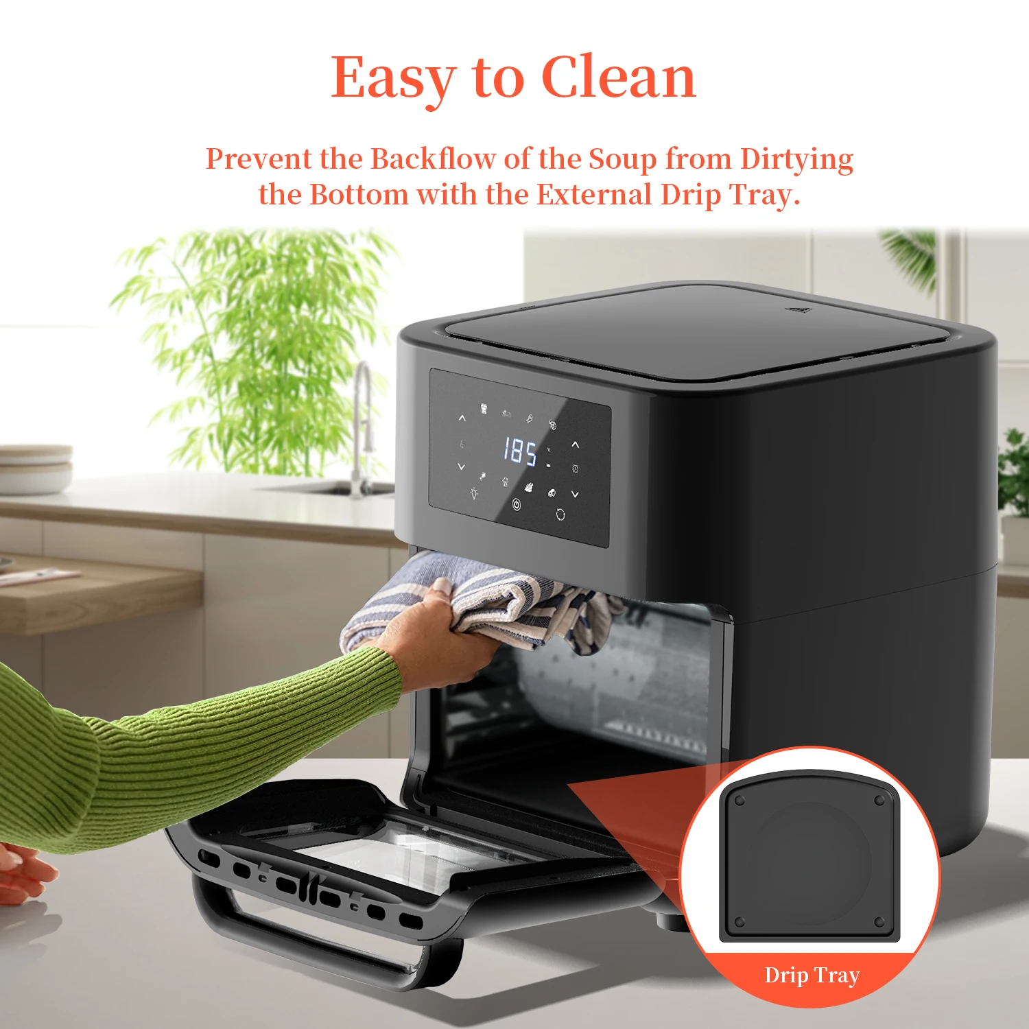 2023 Hot Sales Air Fryer Oven 1700W Digital Display Wholesale Air Vacuum Fryer 12L with Multiple Accessories