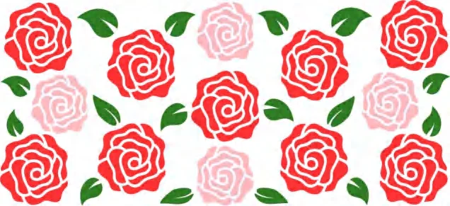 cup wrap transfers flowers green plants flamingos 16oz libby cup impresore a3 flatbed waterproof uv dtf cup wrap transfers