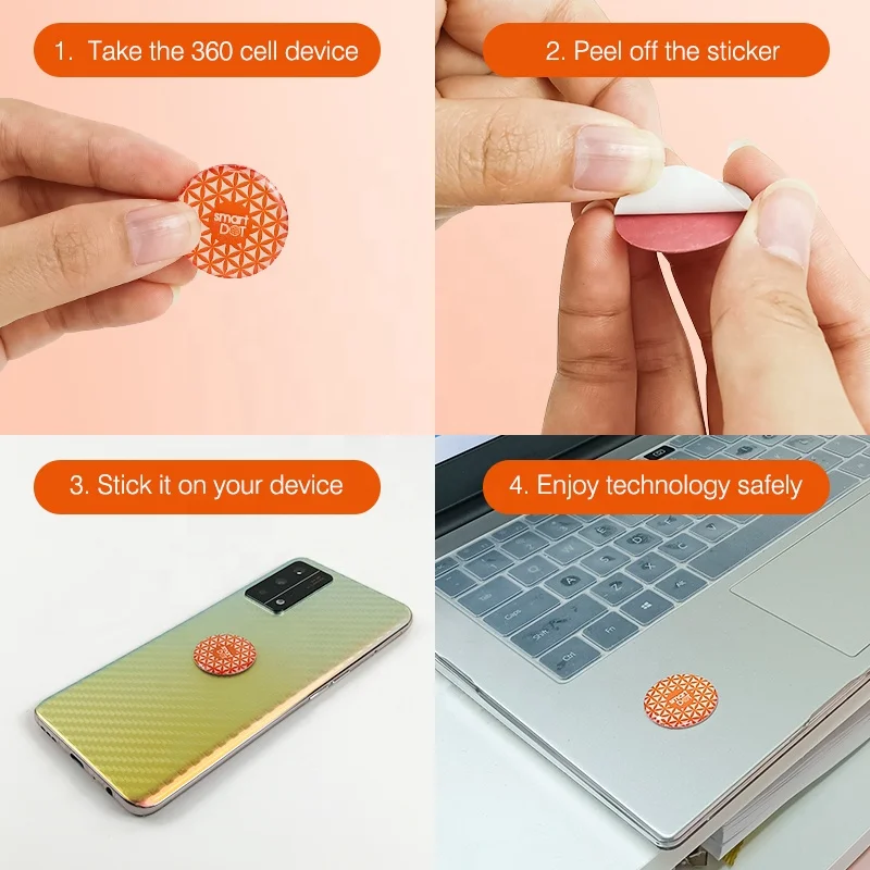 2pcs Quantum shield 2000cc EMF Quantum Science Shield Stickers 26mm customized for mobile phone Laptop computer