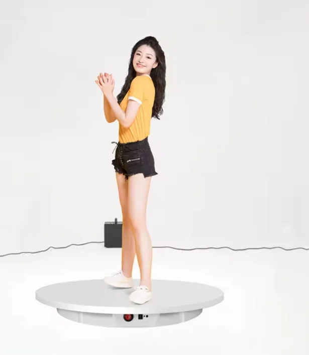 portable 360 Photo Booth 100kgs Load 60cm Remote Control Display Stand Selfie Platform Electric Turntable