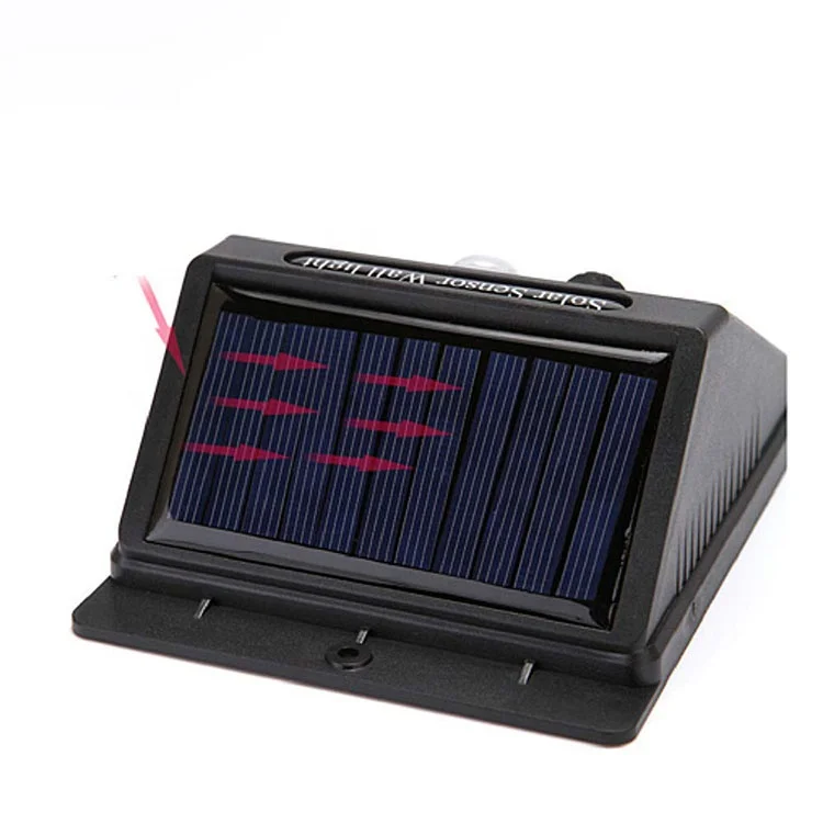 Modern Solar Powered Motion Sensor LED Wall Light Outdoor Wall Lamps Lighting and Circuitry Design Crystal Black 0.43kg/pc 50000