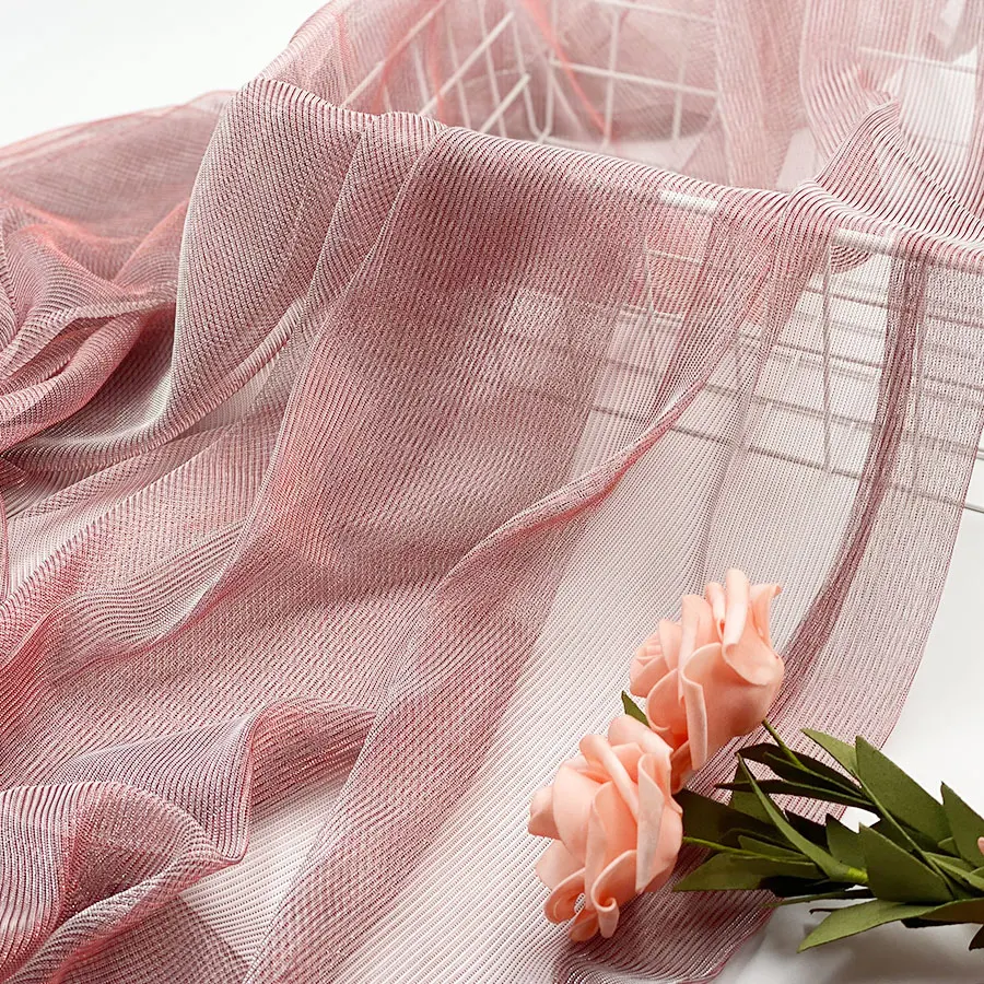 Shoes decoration bags and suitcases 100% polyester shinny stretch glitter Lurex diamond mesh knit moonlight fabric