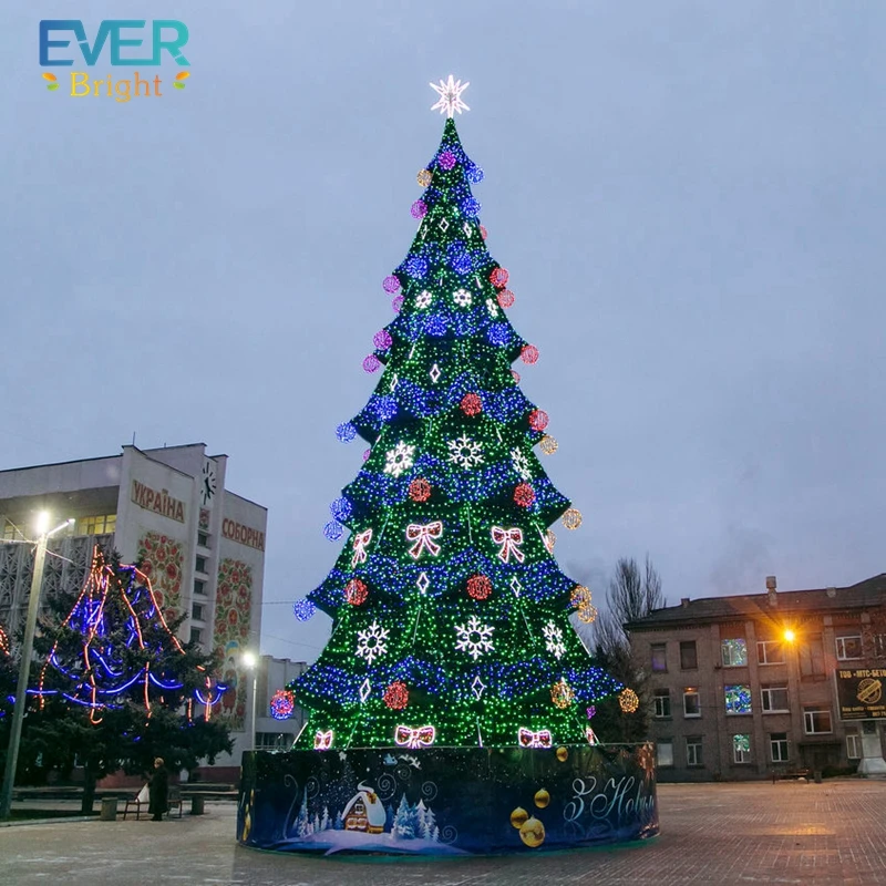 commercial 5m 10m 15m 20m outdoor giant Christmas tree with lights IP68
