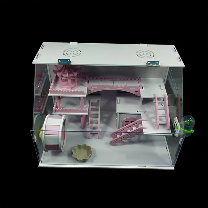 
Luxury Detachable Acrylic Transparent Super Large Double Layer Hamster Cage 