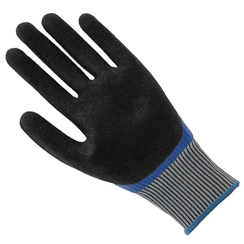 ENTE SAFETY 13G HPPE Blue Nitrile Coated Double Dipped S-2XL Waterproof Warm Construction Anti-Slip CE Certified