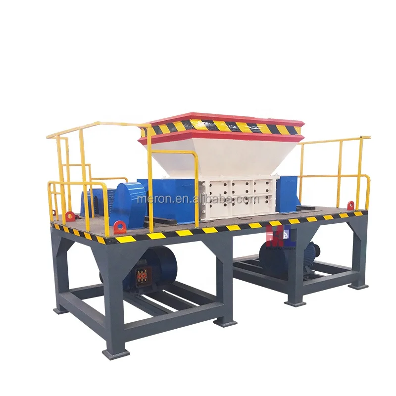 Large double-shaft shredder old furniture garbage plastic shredder blade small wood scrap iron metal shredder