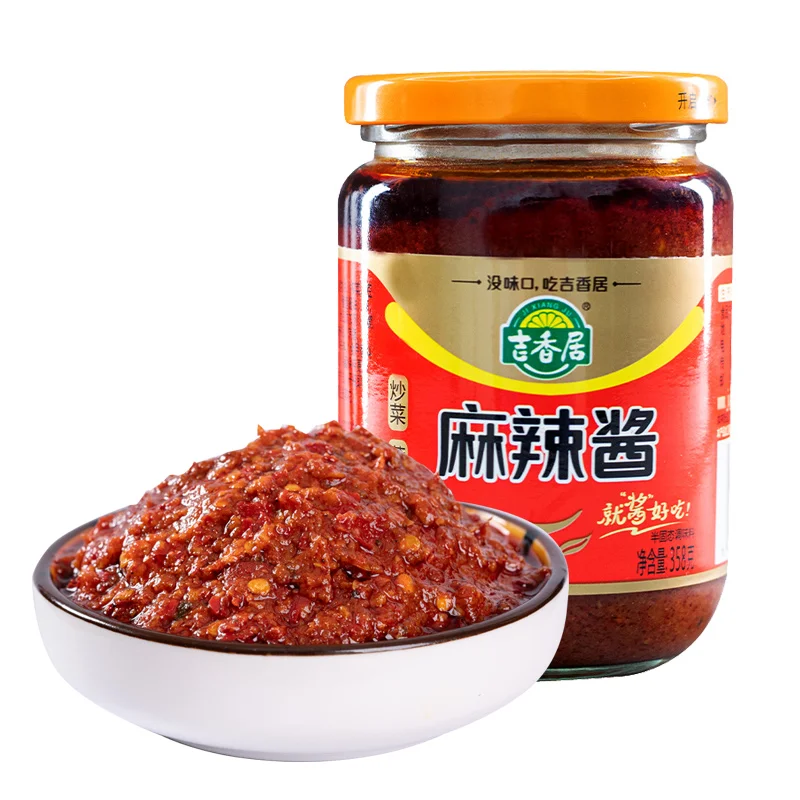 Производитель Jixiangju стеклянные бутылки с хрустящим маслом чили