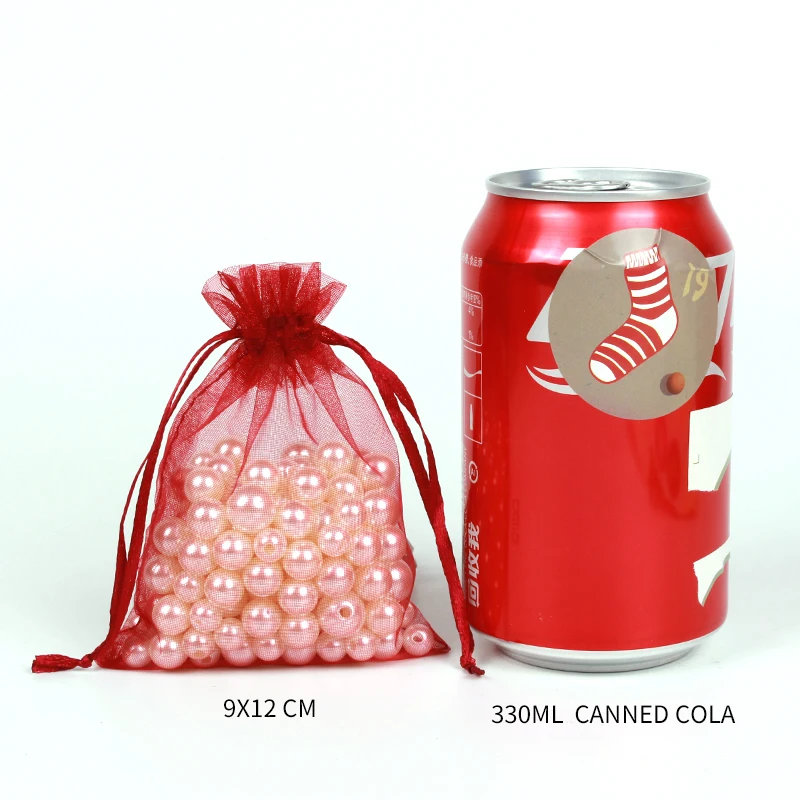 9*12Cm Cosmetic Bottle Packaging Bag Small Pouch Bag Drawstring Organza Drawstring Bags