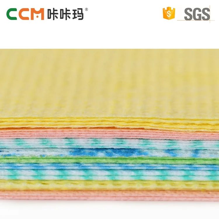 Disposable Perforated Viscose & Polyester Spunlace Nonwoven Fabrics Oil Absorbent Kitchen Cleaning Dishcloth Cleaning Cloth