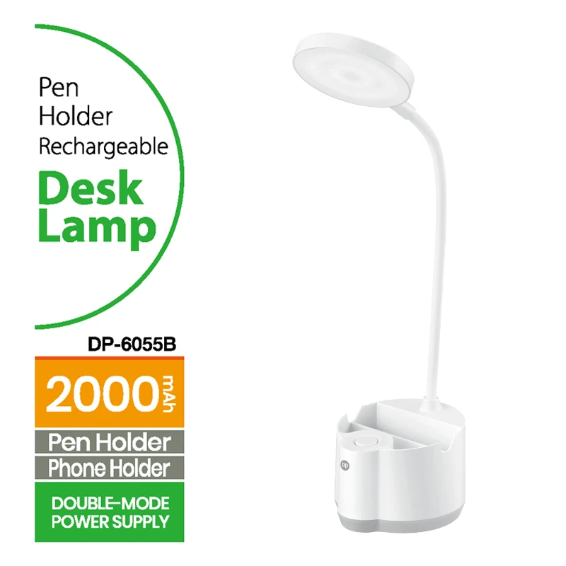 New Design Modern Children Reading Led Desk Lamp Rechargeable Table Lamp with Pen Holder