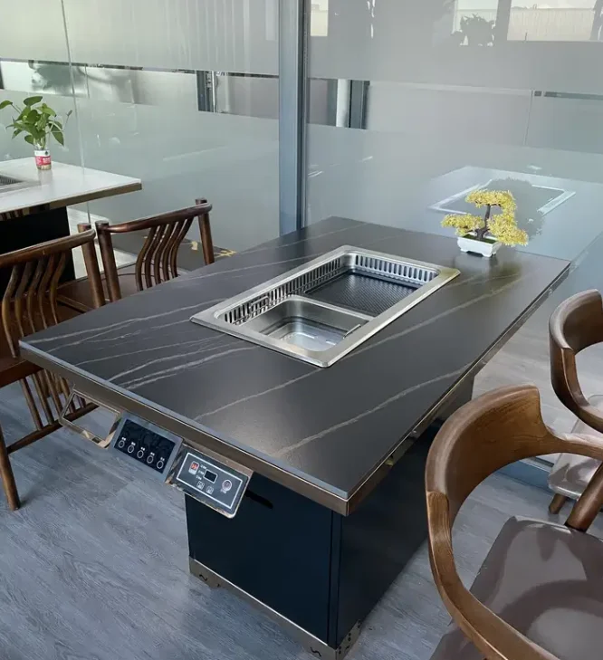 AOBL induction cooker high-power smokeless hot pot barbecue integrated table