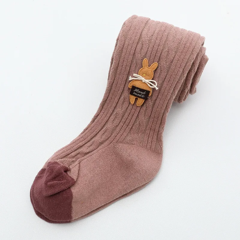 Wholesale organic cotton baby winter tights stockings pantyhose baby ribbed tights