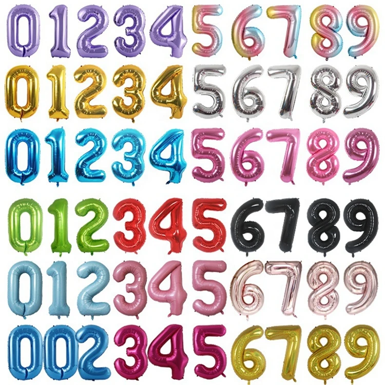 Новое поступление 2021 г. воздушные шары Globos из фольги зеленый Гелиевый шар 40 дюймов с цифрами для фотосессии на годовщину