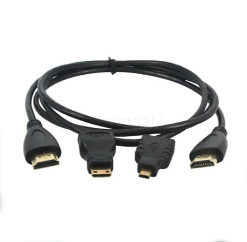 Hot Selling 3 in 1 HD MI cable adapter kits to Mini Micro sets