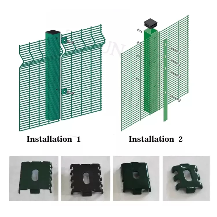 High Security Powder Coated 358 Perimeter Wire Mesh Anti-Climb  Railway Station Fence Panel