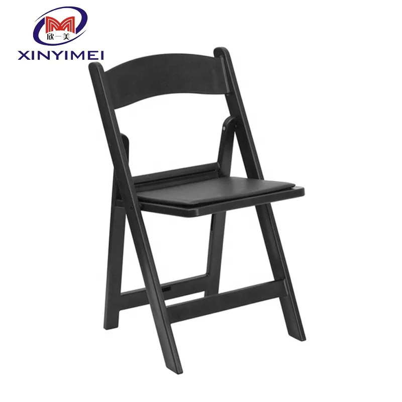 Commercial portable plastic resin white wimbledon folding chair outdoor for party
